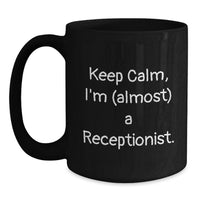 Load image into Gallery viewer, Receptionist Keepsake Black Coffee Mug for Him Graduation Gift - Main
