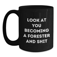 Load image into Gallery viewer, Forester Gifts for Men - Funny Black Coffee Mug for Forester Enthusiasts - Gifts from Friends to Family - Funny Christmas Unique Gifts for Forester - Main
