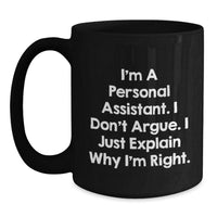 Load image into Gallery viewer, Funny Personal Assistant Gifts for Women, Black Coffee Mug with Inspirational Quote, Gifts from Family to Women Personal Assistants, Perfect for Christmas Unique Gifts - Main
