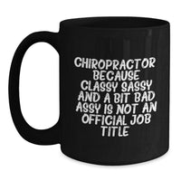 Load image into Gallery viewer, Unique Christmas Unique Gifts for Chiropractor Friends from Family - Funny Chiropractor Black Coffee Mug - Main
