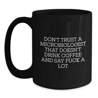 Load image into Gallery viewer, Funny Microbiologist Gifts from Friends to Microbiologist - Black Coffee Mug for Christmas Unique Presents - Main