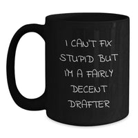Load image into Gallery viewer, Funny Drafter Black Coffee Mug Gifts for Him - Unique Presents from Friends and Family at Christmas - Main