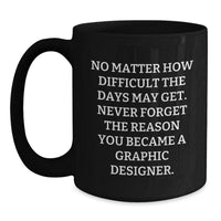 Load image into Gallery viewer, Unique Christmas Unique Gifts for Graphic Designer Friends - Funny Inspirational Quote Ceramic Black Coffee Mug, Gifts from Family to Graphic Designer - Main
