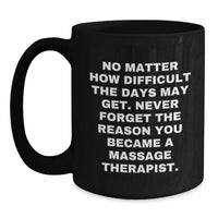 Load image into Gallery viewer, Massage Therapist Funny Gift Funny Quote Black Coffee Mug - Main