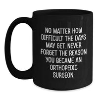 Load image into Gallery viewer, Funny Orthopedic Surgeon Gifts from Family - Inspirational Black Coffee Mug for Orthopedic Surgeon Wife on Mother's Day - Main