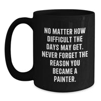 Load image into Gallery viewer, Gifts from Friends for Painter - Funny Black Coffee Mug with Inspirational Quote for Valentine's - Main