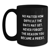 Load image into Gallery viewer, Inspiring Priest Black Coffee Mug Gifts from Men for Father's Day Unique - Main