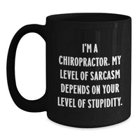 Load image into Gallery viewer, Funny Chiropractor Black Coffee Mug Gifts from Friends to Chiropractor Christmas Unique - Main
