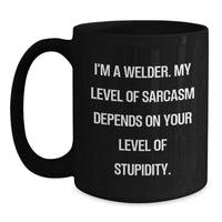 Load image into Gallery viewer, Funny Black Coffee Mug for Welder Dad - Gifts from Family for Father's Day Unique - Main