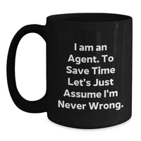 Load image into Gallery viewer, Funny Agent Black Coffee Mug Gifts from Friends for Valentine's - Main