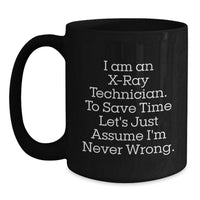 Load image into Gallery viewer, Funny X-Ray Technician Gifts for Him from Family - Black Coffee Mug - Main