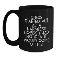 Load image into Gallery viewer, Chess Black Coffee Mug Keepsake Birthday Gift for Him with Quote - Main