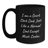 Load image into Gallery viewer, Court Clerk Keepsake Mug for Him Birthday Gift Black 11oz Ceramic Coffee - Main