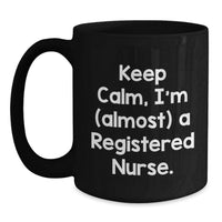 Load image into Gallery viewer, Registered Nurse Keepsake Black Coffee Mug for Him Birthday Gift - Main