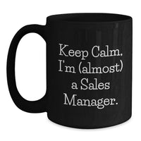 Load image into Gallery viewer, Sales Manager Keepsake Black Coffee Mug for Him Birthday Gift - Main