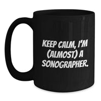 Load image into Gallery viewer, Gifts from Family and Friends for the New Sonographer - Funny Keepsake Black Coffee Mug - Graduation Unique Gifts - Main