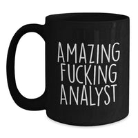 Load image into Gallery viewer, Analyst Keepsake Premium Black Coffee Mug for Him Birthday Gift - Main