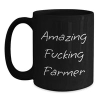 Load image into Gallery viewer, Amazing Fucking Farmer Keepsake Black Coffee Mug for Him Birthday Gift - Main