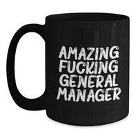 Load image into Gallery viewer, General Manager Keepsake Premium Black Coffee Mug for Him Birthday Gift - Main