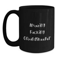 Load image into Gallery viewer, Groundskeeper Keepsake Black Coffee Mug for Him Birthday Gift - Main