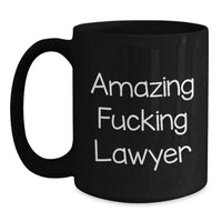 Load image into Gallery viewer, Funny Lawyer Gifts from Friends - Black Coffee Mug for Lawyer Men Graduation Unique - Main