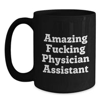 Load image into Gallery viewer, Physician Assistant Keepsake Black Coffee Mug Birthday Gift for Him - Main