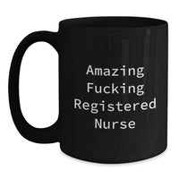 Load image into Gallery viewer, Registered Nurse Keepsake Black Coffee Mug for Him Birthday Gift - Main