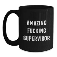 Load image into Gallery viewer, Supervisor Keepsake Black Coffee Mug for Him Birthday Gift - Main
