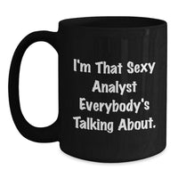 Load image into Gallery viewer, Analyst Keepsake Premium Black Coffee Mug for Him Birthday Gift - Main