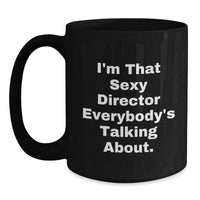 Load image into Gallery viewer, Director Keepsake Black Coffee Mug Birthday Gift for Him with Bold Quote - Main