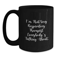 Load image into Gallery viewer, Respiratory Therapist Keepsake Mug for Him Birthday Gift Black 11oz - Main