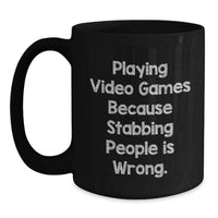 Load image into Gallery viewer, Funny Gifts for Friends and Family, Playing Video Games Black Coffee Mugs, Unique Graduation Unique Gift Ideas for Men and Women - Main