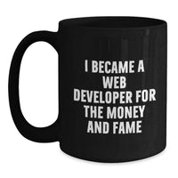 Load image into Gallery viewer, Gifts from Family for Web Developer Funny Quote Black Coffee Mug - Main