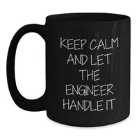 Load image into Gallery viewer, Funny Engineer Black Coffee Mug Gifts from Friends and Family for Graduation Unique Engineer - Main