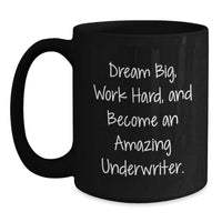 Load image into Gallery viewer, Underwriter Christmas Unique Gifts from Friends Inspirational Black Coffee Mug - Main

