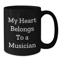 Load image into Gallery viewer, Funny Musician Quote Gifts for Him from Friends, Birthday Unique Gifts, Black Coffee Mug for Musician Lover - Additional