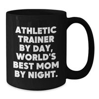 Load image into Gallery viewer, Athletic Trainer Gifts from Mom, Funny Inspirational Black Coffee Mug for Graduation, Unique Gifts for Men Women Friends - Additional
