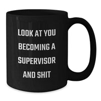 Load image into Gallery viewer, Funny Supervisor Mug Gifts from Family - Black Coffee Mug for Supervisor Men at Christmas - Additional
