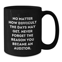 Load image into Gallery viewer, Funny Inspirational Quotes for Auditor Black Coffee Mugs Gifts from Friends, Unique Christmas Unique Gifts for Auditors, Men, Women, Family, Funny Inspirational Quotes for Auditor Black Coffee Mugs - Additional
