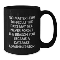 Load image into Gallery viewer, Funny Database Administrator Gifts from Friends to Men, Women, Coworkers, Family - Black Coffee Mug Quote - Valentine's Unique Gifts for Database Administrator, Men, Women, Friends, Coworkers, Family - Additional