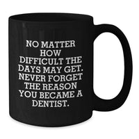 Load image into Gallery viewer, Funny Dentist Gifts from Women for Men and Women - Inspirational Black Coffee Mug for Mother's Day - Additional