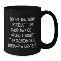 Load image into Gallery viewer, Funny Inspirational Dentist Gifts from Family to Doctor Mom Black Coffee Mug - Additional