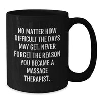 Load image into Gallery viewer, Inspirational Gifts from Friends for Massage Therapist Black Coffee Mug Unique Father's Day Unique Ideas - Additional