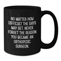 Load image into Gallery viewer, Funny Orthopedic Surgeon Gifts from Family - Inspirational Black Coffee Mug for Orthopedic Surgeon Wife on Mother's Day - Additional