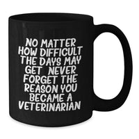 Load image into Gallery viewer, Funny Veterinarian Gifts from Friends, Black Coffee Mug for Veterinarian Men, Women, Valentine's Unique Inspirational Mugs - Additional