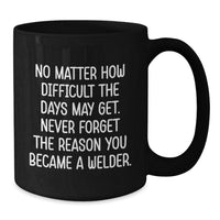 Load image into Gallery viewer, Funny Welder Gifts from Family, Inspirational Gifts for Men, Christmas Unique Mug - Never Forget the Reason You Became a Welder - Additional
