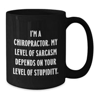 Load image into Gallery viewer, Funny Chiropractor Black Coffee Mug Gifts from Friends to Chiropractor Christmas Unique - Additional
