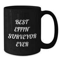 Load image into Gallery viewer, Funny Surveyor Gifts for Him from Dad on Father's Day Unique Black Coffee Mugs Best Effin' Surveyor Ever - Additional