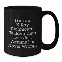 Load image into Gallery viewer, Funny X-Ray Technician Gifts for Him from Family - Black Coffee Mug - Additional