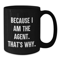 Load image into Gallery viewer, Christmas Agent Gifts - Funny Black Coffee Mugs for Agent Lovers - Gifts from Friends or Family - Additional
